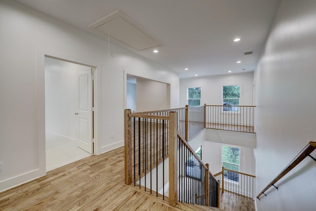 hallway featuring light hardwood / wood-style floors