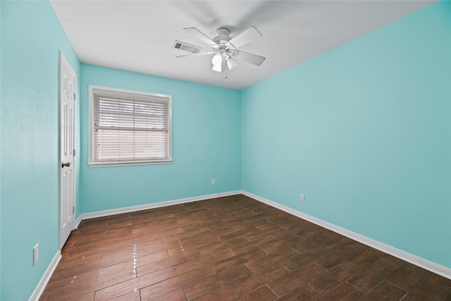 empty room featuring ceiling fan