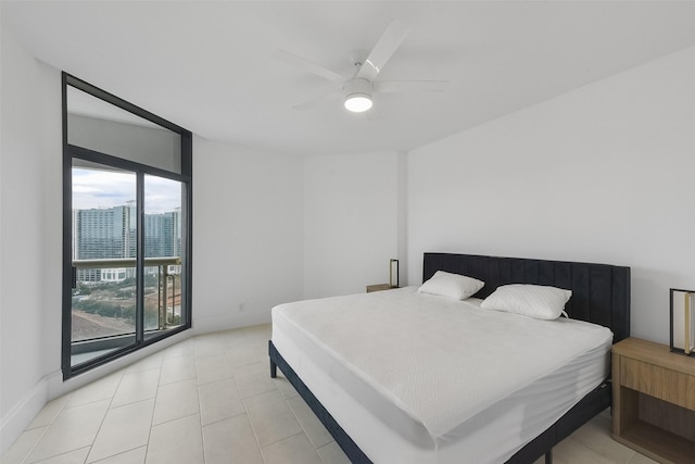 bedroom with ceiling fan