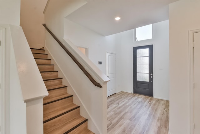 entryway featuring light hardwood / wood-style floors