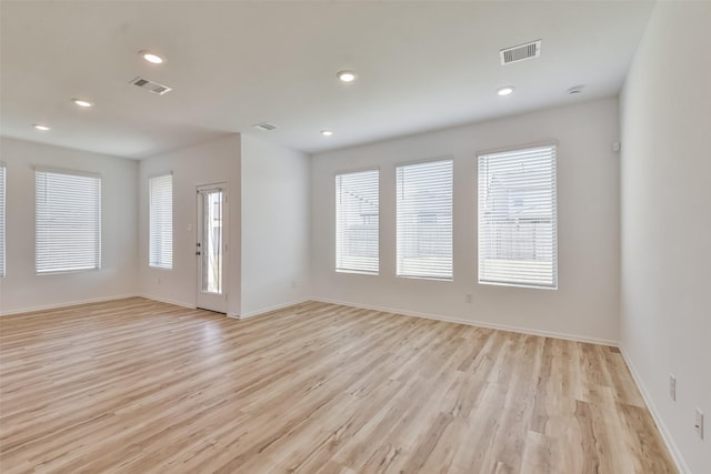 interior space with light wood-type flooring