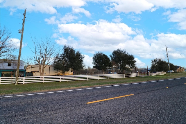 view of street featuring a rural view