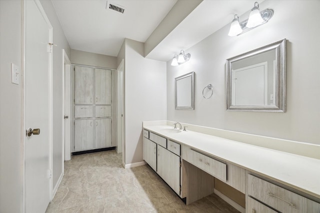 bathroom with vanity