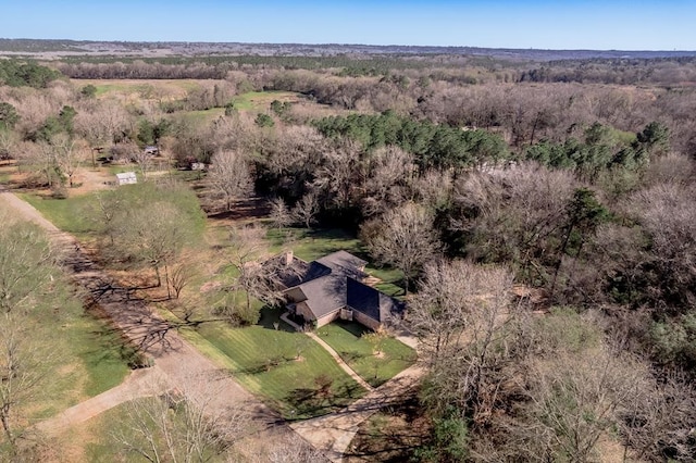 bird's eye view with a rural view