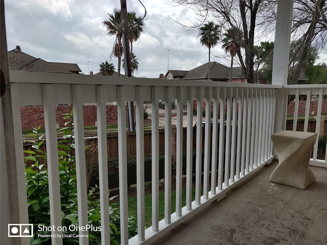 view of balcony