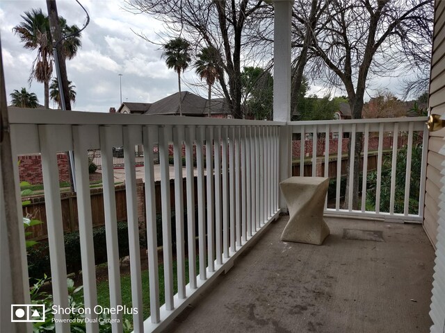 view of balcony