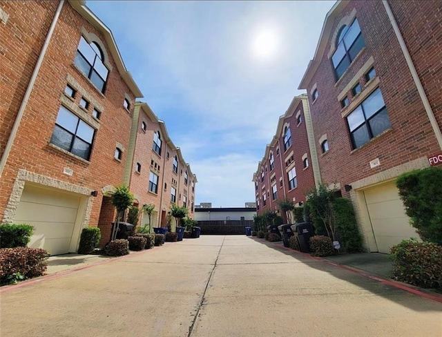 view of building exterior featuring a garage