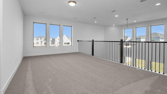 view of carpeted spare room