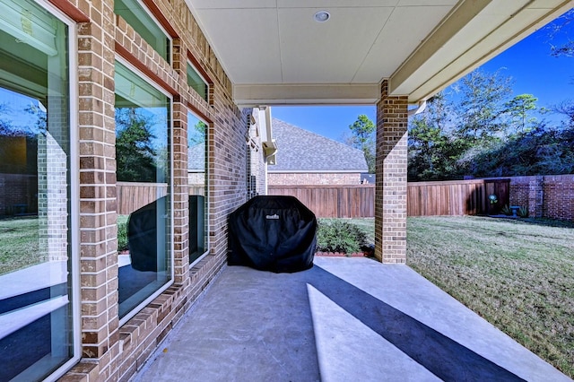 view of patio / terrace featuring area for grilling