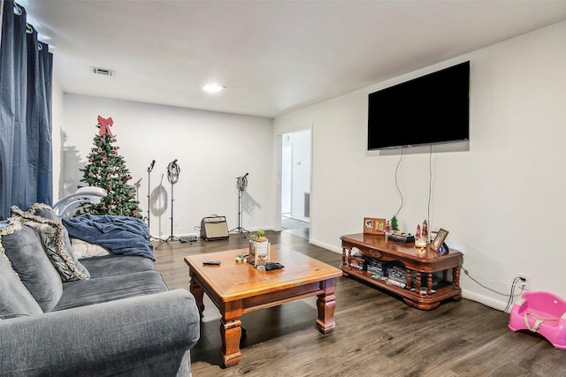 living room featuring hardwood / wood-style floors