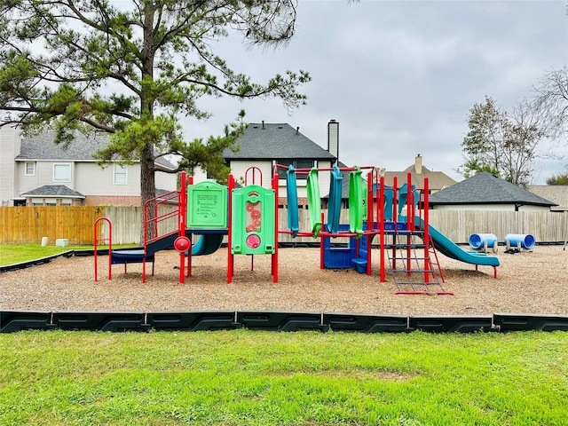 view of play area with a lawn