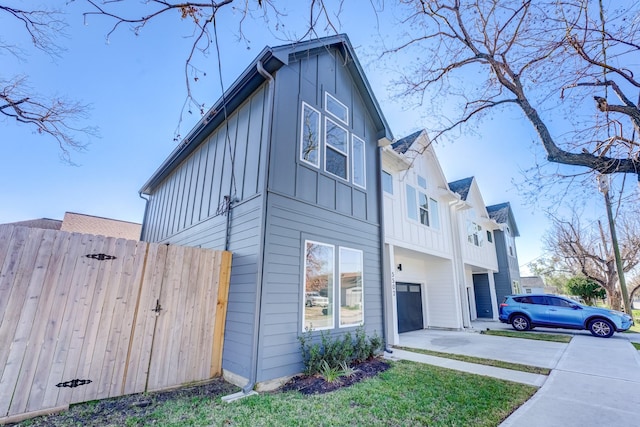 view of home's exterior featuring a garage