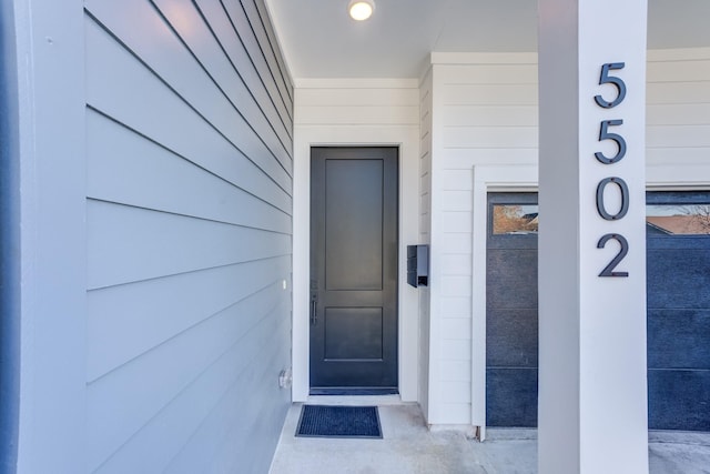 view of doorway to property