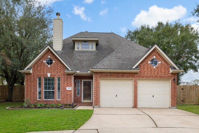 view of front property with a front lawn