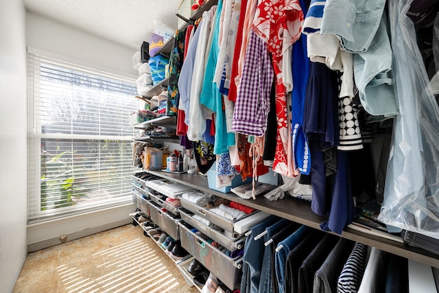 view of walk in closet