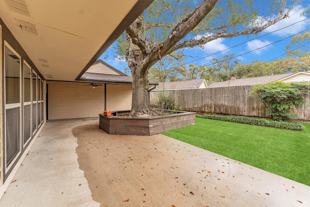 view of yard featuring a patio