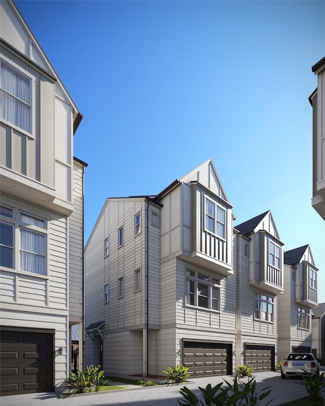 view of property exterior featuring a garage