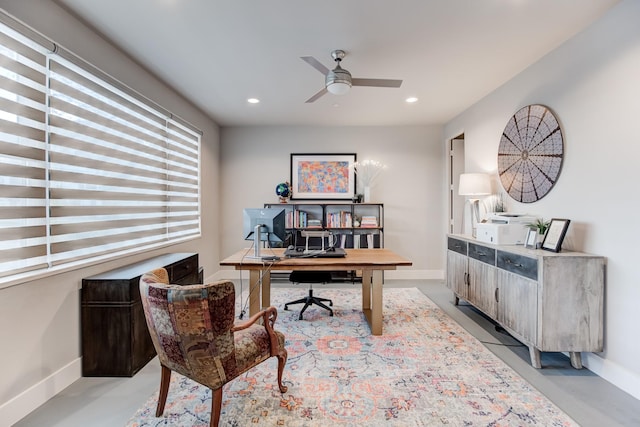 office with ceiling fan