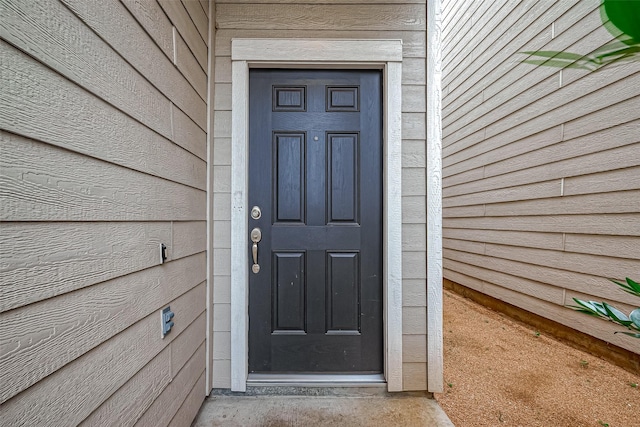 view of doorway to property