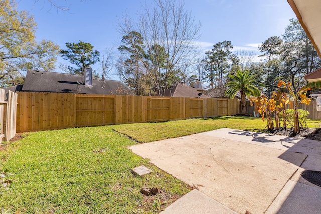 view of yard with a patio