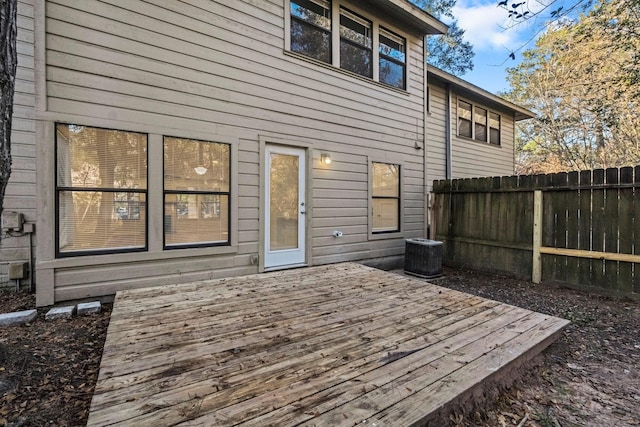 rear view of property with a deck