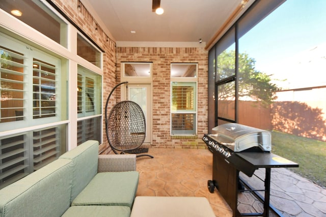 view of sunroom