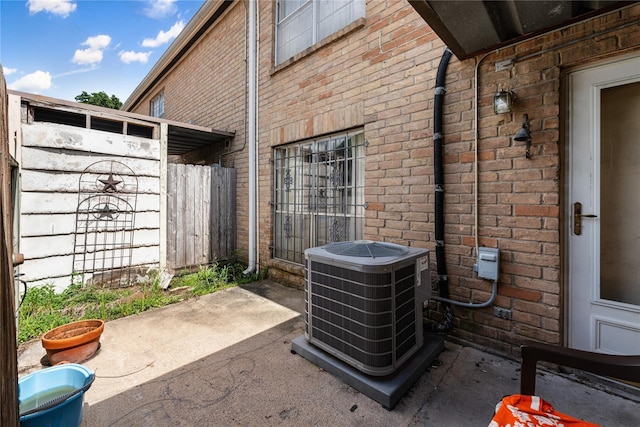 view of patio / terrace with central AC unit