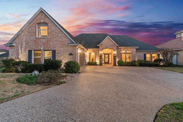 view of front of home featuring a garage