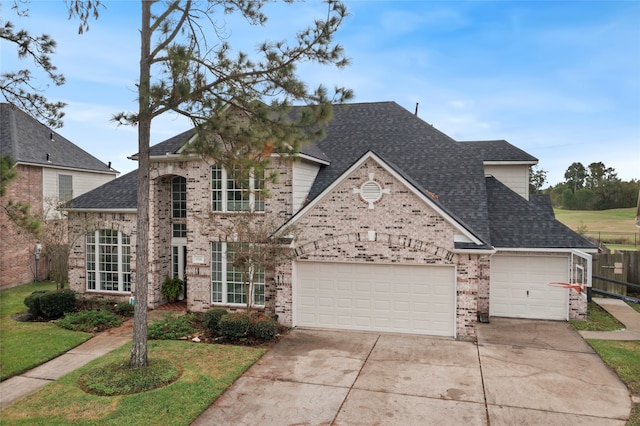 view of property with a front lawn