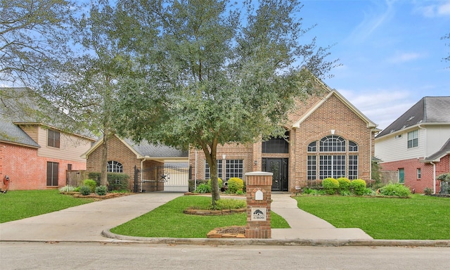 view of front of house with a front yard