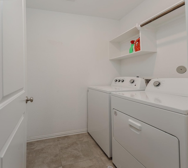 laundry room with washing machine and clothes dryer