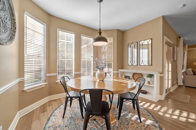 dining area featuring light hardwood / wood-style floors