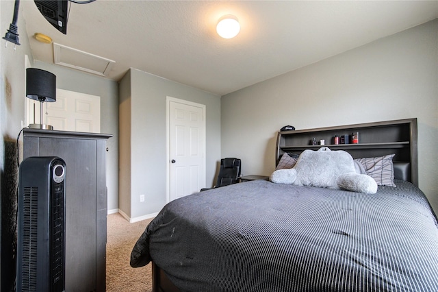 bedroom with carpet floors