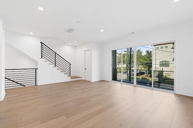 interior space featuring light hardwood / wood-style floors