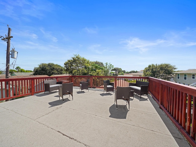 view of patio / terrace with an outdoor living space