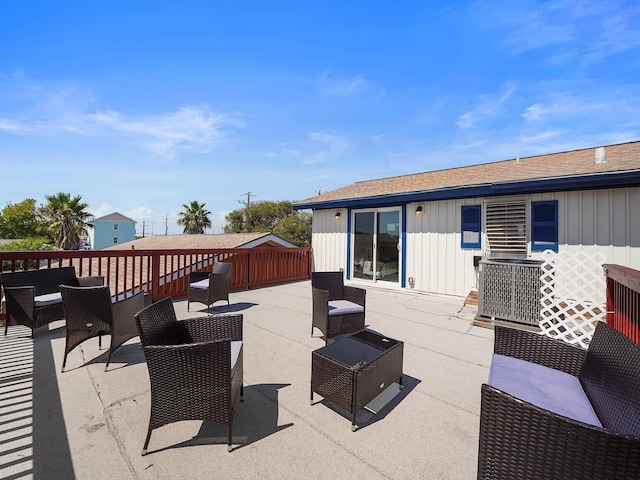 view of patio featuring an outdoor hangout area