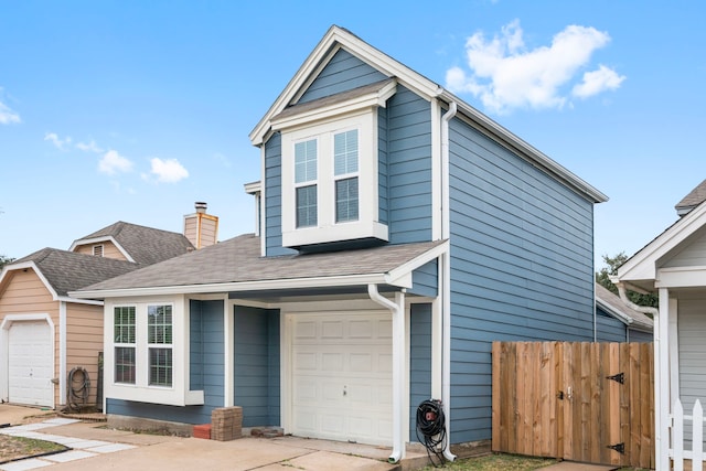 view of front of house featuring a garage