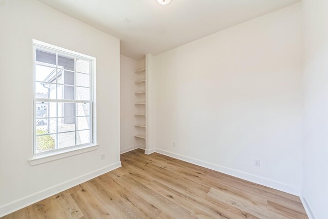 empty room featuring light hardwood / wood-style floors