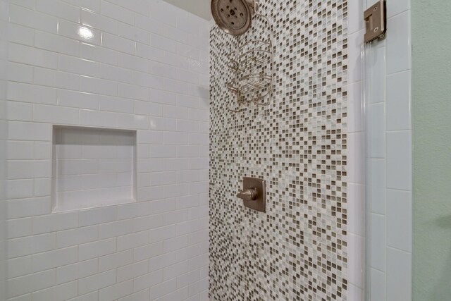 room details with tiled shower