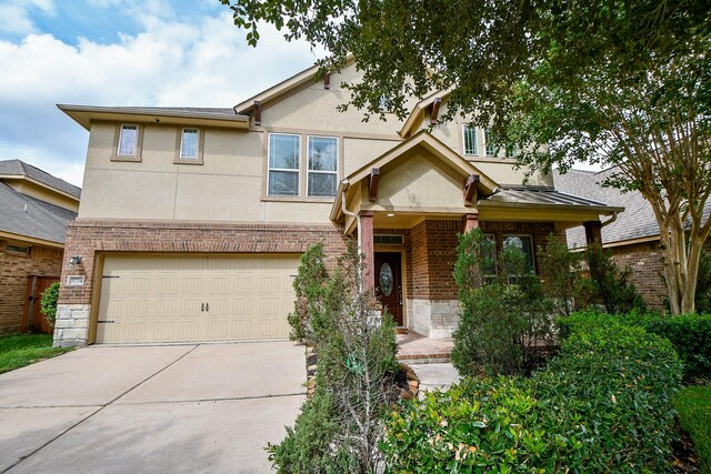 view of front facade with a garage