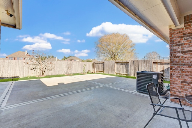 view of patio with central AC