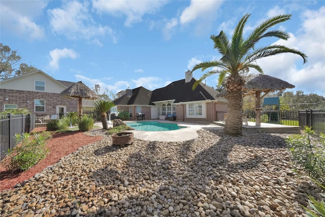 view of pool with a patio area