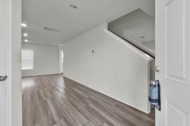 interior space with wood-type flooring