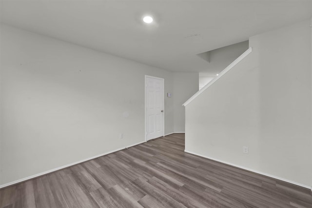 spare room featuring hardwood / wood-style floors