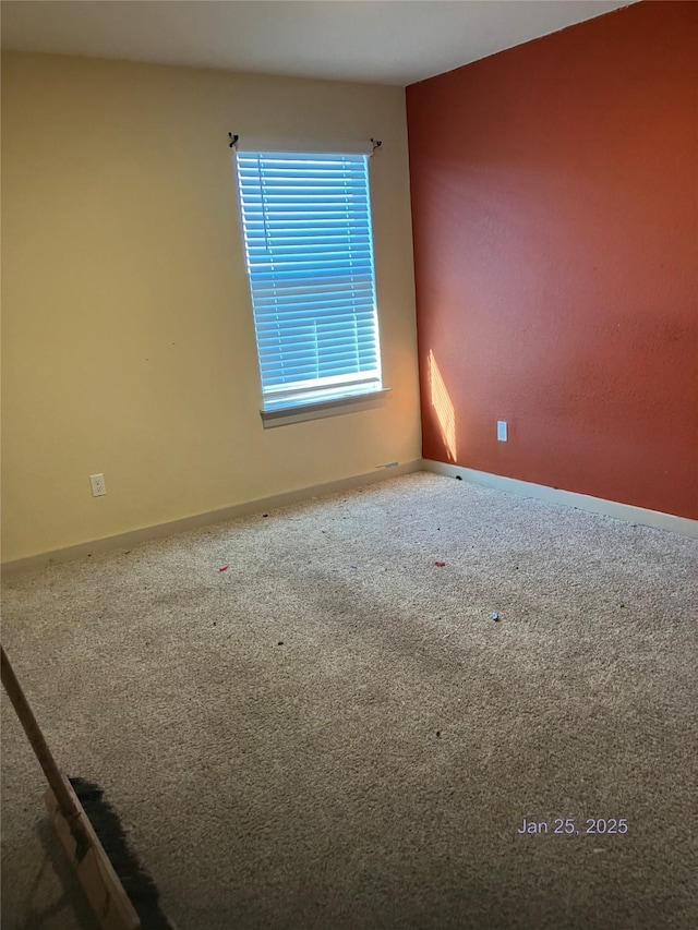 view of carpeted empty room