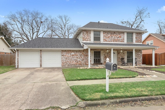 front of property featuring a garage