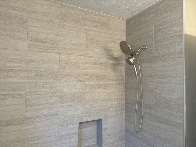 interior details with tiled shower