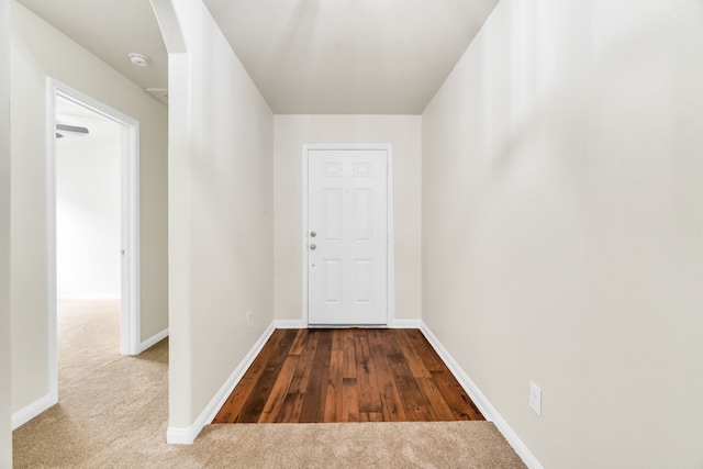 interior space featuring carpet