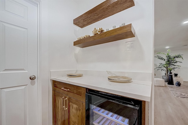 kitchen featuring beverage cooler