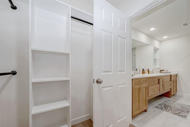 bathroom with vanity